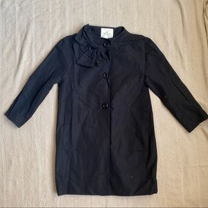 Adorable Black Kate Spade top coat with bow